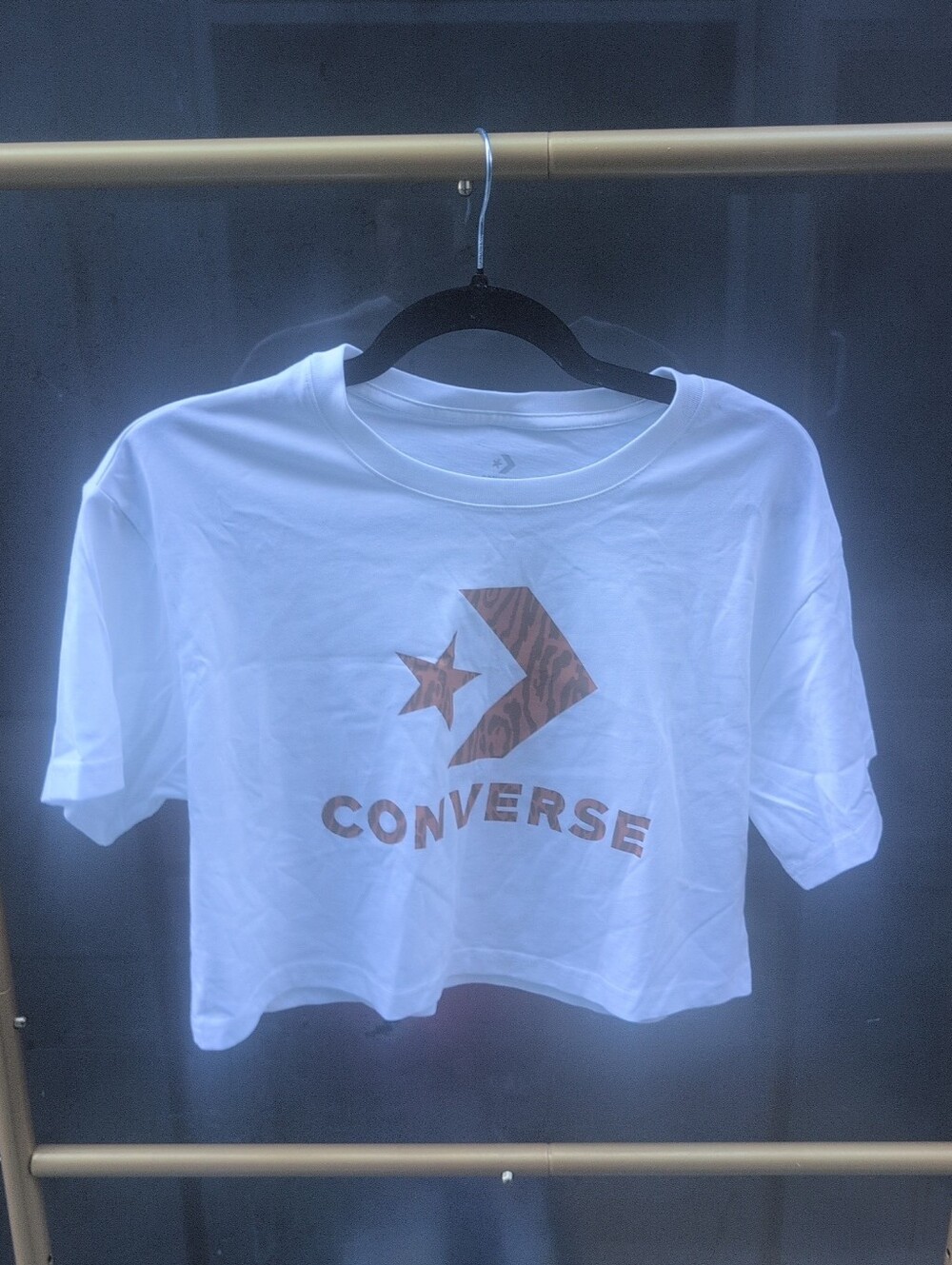 Women's Converse White Crop Tee Size Small NWOT